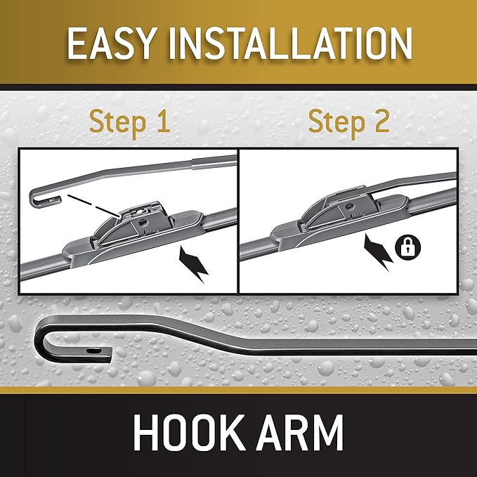 TRICO Gold™ (18-2617) 26 & 17 Inch Pack of 2 Automotive Replacement Windshield Wiper Blades for My Car Super Premium All Weather Beam Blade for Select Vehicle Models