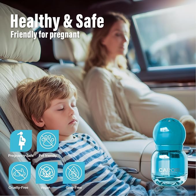 Car Air Freshener Vent Clip, Car Fresheners Long Lasting Scent (13ml x 2 Pack), Up to 180 Days, Air Freshener Deodorizer Odor Eliminator for Auto - Fresh Perfume