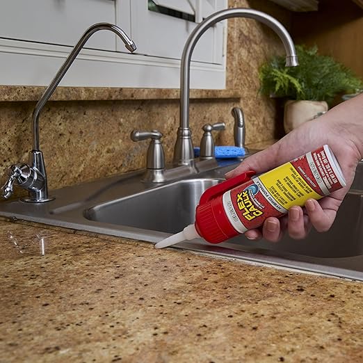 Flex Caulk, Waterproof & Weatherproof Hybrid Polymer Sealant, Strong, Paintable, Indoor, Outdoor, Bath, Shower, Sink, Window, Baseboards, Door, RV, Roof, Wood, Auto & Marine, White, 4 oz, 2-Pack