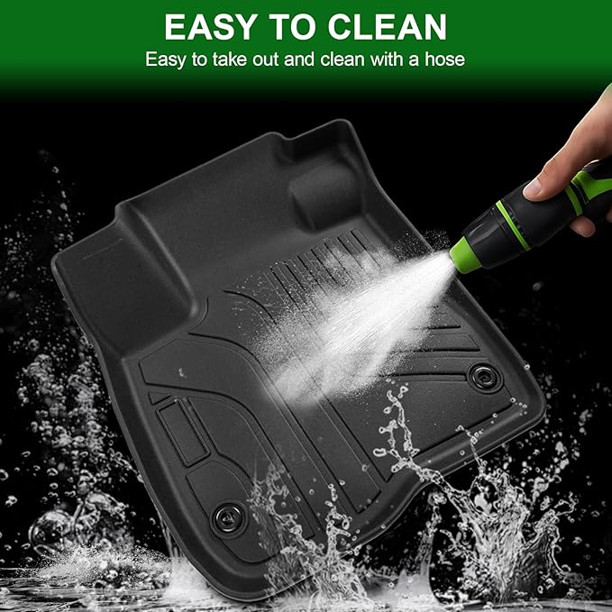 Floor Mats Custom Fit for Honda CRV 2023 2024 2025 2026 (Include Gas and Hybrid), Door Sill Guards & Front & 2nd Row TPE All Weather Protection Black Car mat Automotive Liners Accessories