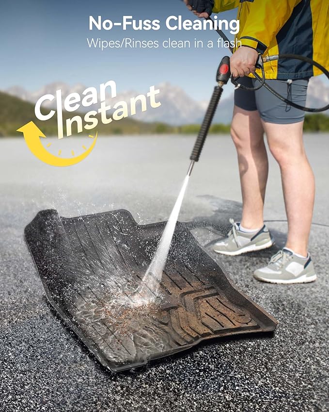 3W Floor Mats Fit for Honda Civic Sedan 2016-2021 & Hatchback 2017-2021 & Coupe 2016-2020, Custom Fit Floor Liner for 1st 2nd Row Full Set TPE All-Weather Car Liners