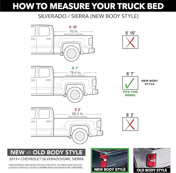 Gator FX Hard Quad-Fold Truck Bed Tonneau Cover | 8828131 | Fits 2019 - 2025 Chevy/GMC Silverado/Sierra, works w/ MultiPro/Flex tailgate 6' 7" Bed (79.4")