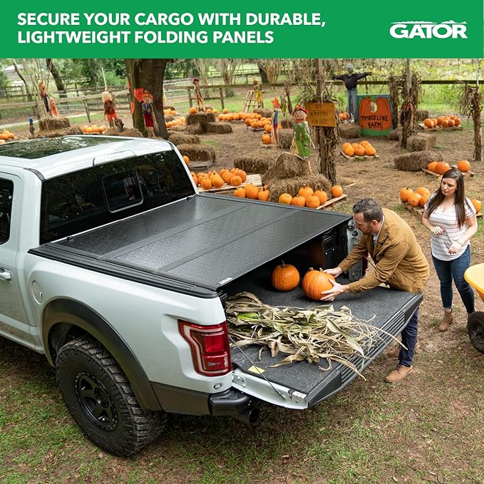 Gator EFX Hard Tri-Fold Truck Bed Tonneau Cover | GC24020 | Fits 2015 - 2020 Ford F-150 (incl. Raptor) 6' 7" Bed (78.9")