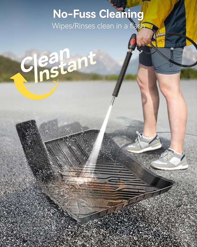 3W Floor Mats Fit for Ford Bronco Sport 2021 2022 2023 2024 2025 All Weather TPE Car Accessories Custom Fit Full Set Ford Bronco Sport Car Mats (Not for Bronco & Rubberized Floor & Outer Banks)