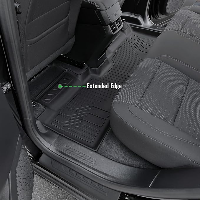 Floor Mats Custom Fit for 2025 2026 Chevrolet Chevy Equinox (Gas Model) & GMC Terrain 2025, TPE All Weather Protection Car mat Front & 2nd Row Automotive Liners & 4 Door Sill Guards Accessories