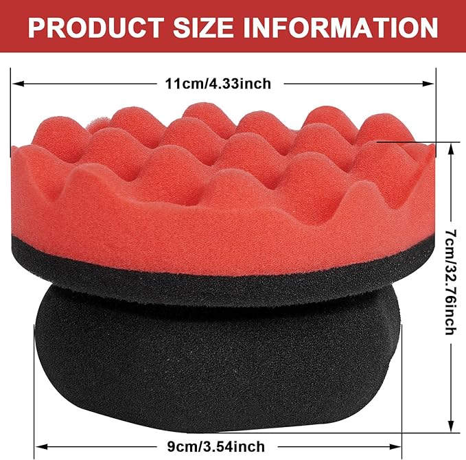 2 Pack Large Tire Shine Applicator Pad, Tire Hex Grip Applicator, Tire Shine Car Detailing Foam Sponge Tool, Reusable Car Cleaning Supplies After Car Wash Tire Cleaner for Applying Tire Shine
