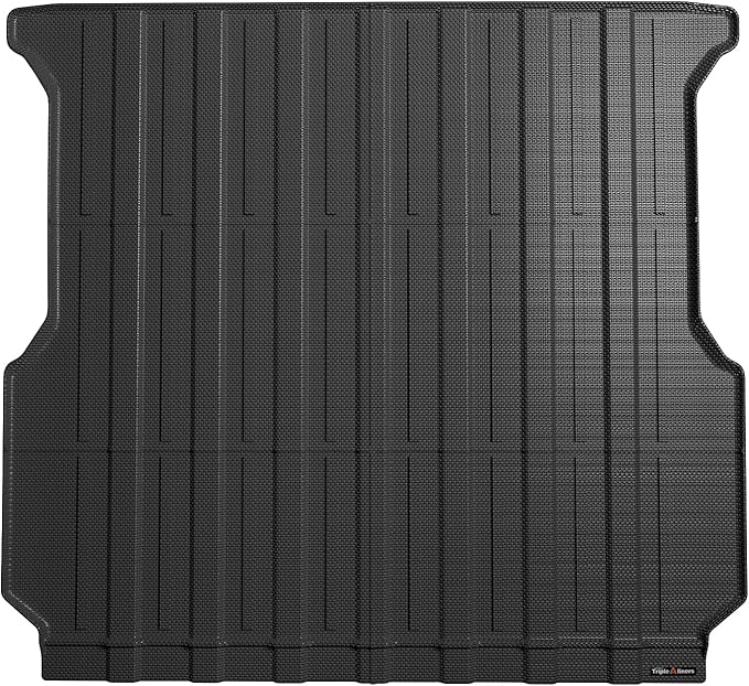 TripleAliners Truck Bed Mat Compatible with 2022 2023 2024 2025 2026 Rivian R1T Accessories Vehicle Perfectly Flush All Weather Protection TPE Heavy Duty Pickup Car Bed Cargo Mat