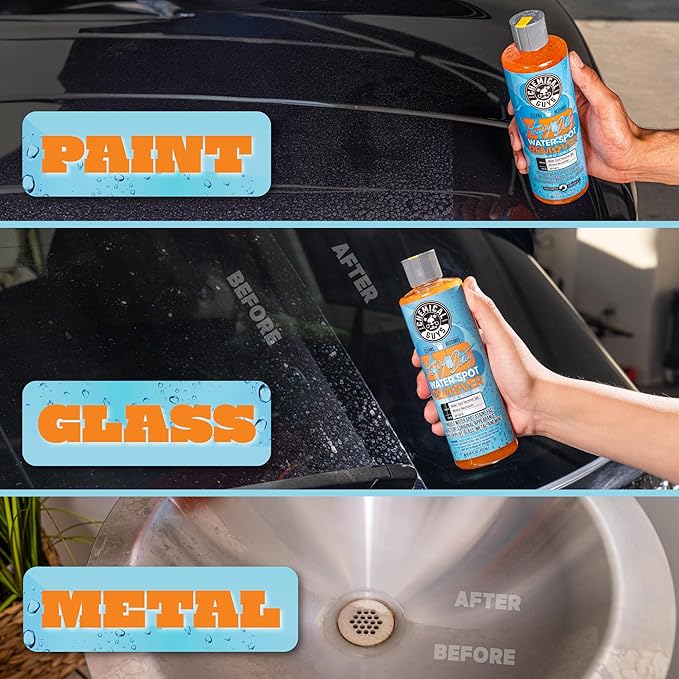 Chemical Guys Heavy Duty Water Spot Remover Gel for Paint, Glass, and Metal - Safely Removes Mineral Stains and Water Marks from Cars, Trucks, Motorcycles, RVs, and More - 16 oz