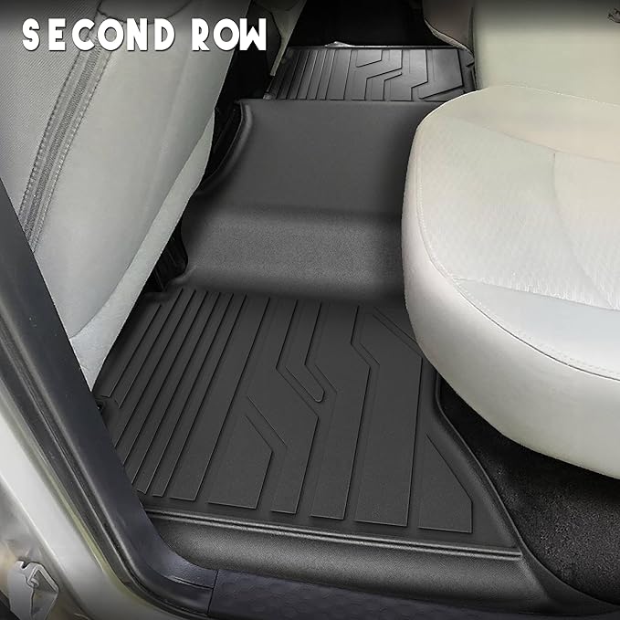 KARPAL Floor Mats for Ram 1500/2500/3500 Crew Cab 2013-2018, 1500 Classic Crew Cab 2019-2024(NOT New Body Style), TPE All-Weather Floor Liners 1st & 2nd Row Car Mats, Ram Accessories