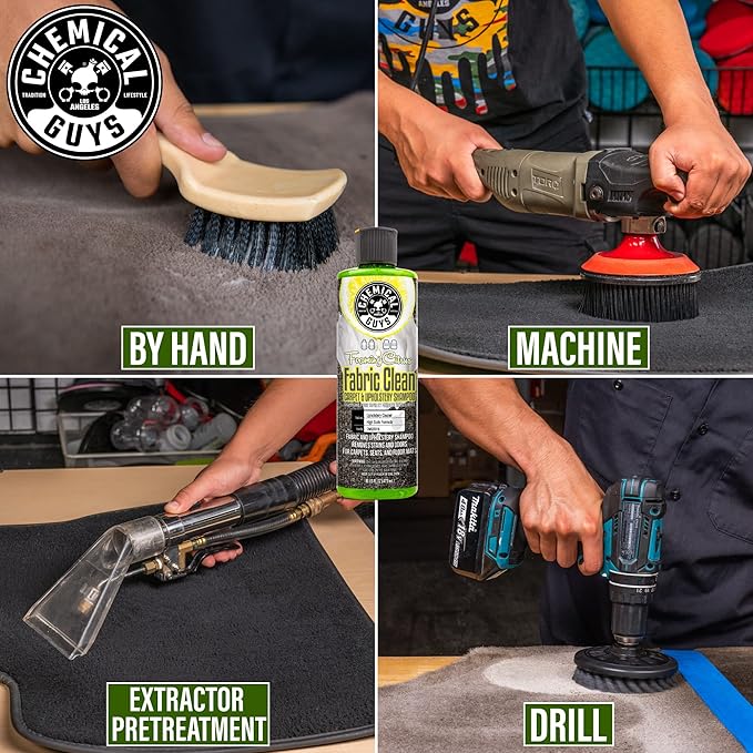 Chemical Guys Foaming Citrus Fabric Clean Carpet and Upholstery Cleaner - For Car Carpets, Seats, and Floor Mats, Safe for Cars, Home, Office, and More, Citrus Scent - 16 oz