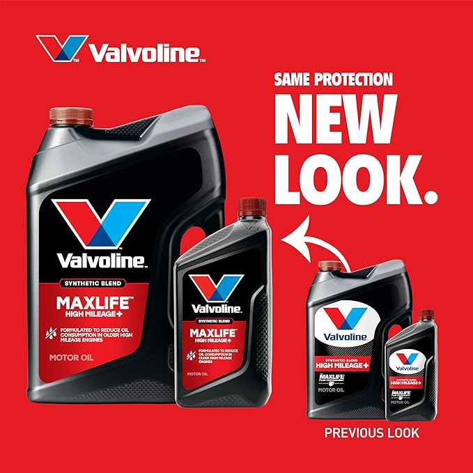 Valvoline High Mileage 150K with Maxlife Plus Technology Motor Oil SAE 5W-30 5 QT, Case of 3