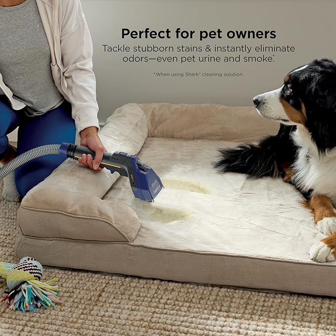Shark CarpetXpert HairPro Upright Carpet, Area Rug & Upholstery Cleaner with Spot & Stain Remover, Perfect for Pets, Carpet Shampooer, 2 Cleaning Tools, Pet Cleaning Solution, Cobalt, EX251BRN
