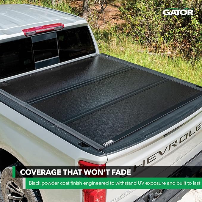 Gator EFX Hard Tri-Fold Truck Bed Tonneau Cover | GC14021 | Fits 2019 - 2025 Chevy/GMC Silverado/Sierra, works with MultiPro/Flex tailgate 6' 7" Bed (79.4")
