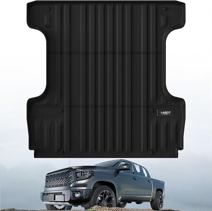 LASFIT Bed Mat for Toyota 2007-2021 Tundra 5.5FT/5.5'Truck Bed Mat All Weather 5.5 FT Bed Liner for Toyota Tundra 2021 2020 2019 2018-2007 Accessories TPE Trunk Mat Cargo Mat (Not Fit Drop-in Liner)