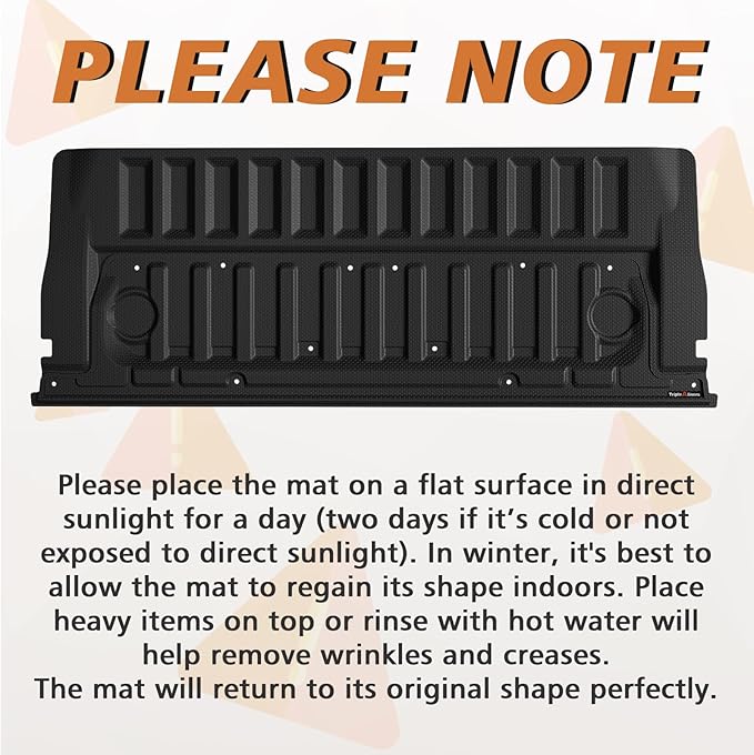 TripleAliners Tailgate Mat Compatible with Ford Ranger 2025 2024 Accessories Truck Tailgate Liner Bed Cover All-Weather Protector Cargo Cover Custom Fit for Ranger