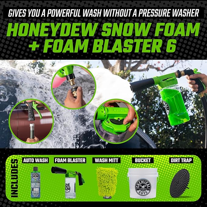 Chemical Guys Car Wash Kit 14-Pc Arsenal Builder - With Foam Blaster, Wash Bucket, Towels, Applicators, and 16 oz Soaps, Waxes, and Cleaners - Complete Auto Detailing Gift Set, Works with Garden Hose