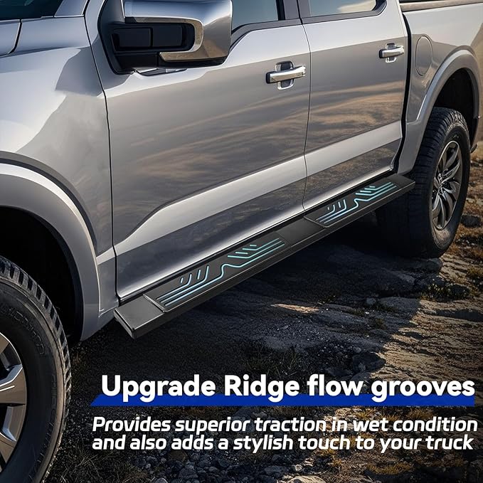 6.5" Running Boards Compatible with Dodge Ram 1500 2019-2025 Crew Cab (Only Fit New Body Style),Side Steps for Truck,Black Aluminum Alloy Nerf Bars