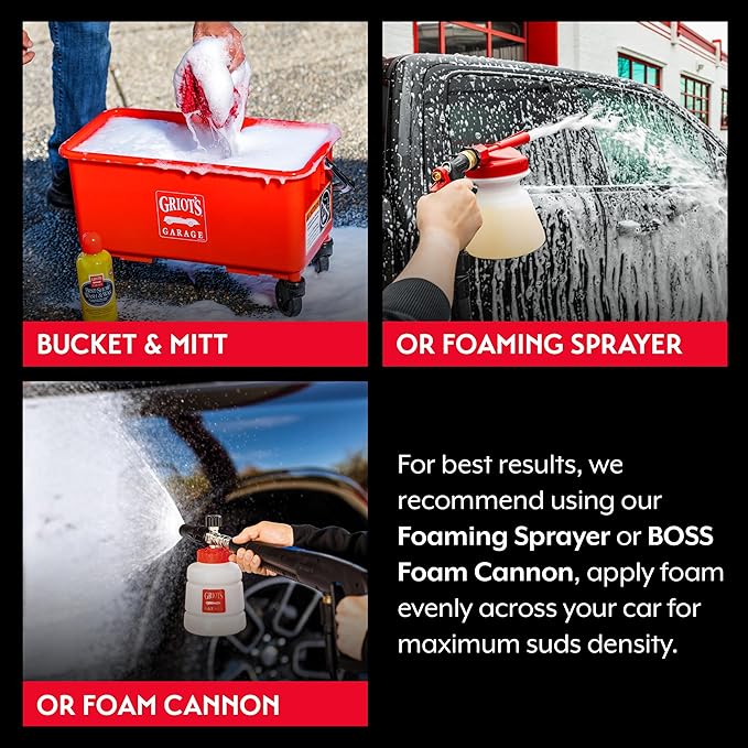 Griot's Garage Best of Show Wash and Wax for Car Detailing and Cleaning, Carnauba-Packed Coating, High Gloss Shine and Protection for Auto Paint, 10974, 16oz