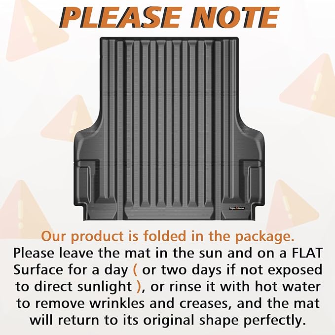 TripleAliners Truck Bed Mat Compatible with Nissan Frontier 2022 2023 2024 2025 2026 Accessories Crew Cab 5FT Vehicle Perfectly Flush All Weather Protection TPE Heavy Duty Pickup Car Bed Cargo Mat