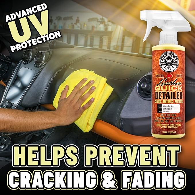 Chemical Guys SPI21616 Leather Quick Detailer for Car Interiors, Furniture, Apparel, Shoes, Sneakers, Boots, and More (Works on Natural, Synthetic, Pleather, Faux Leather and More), 16 fl oz
