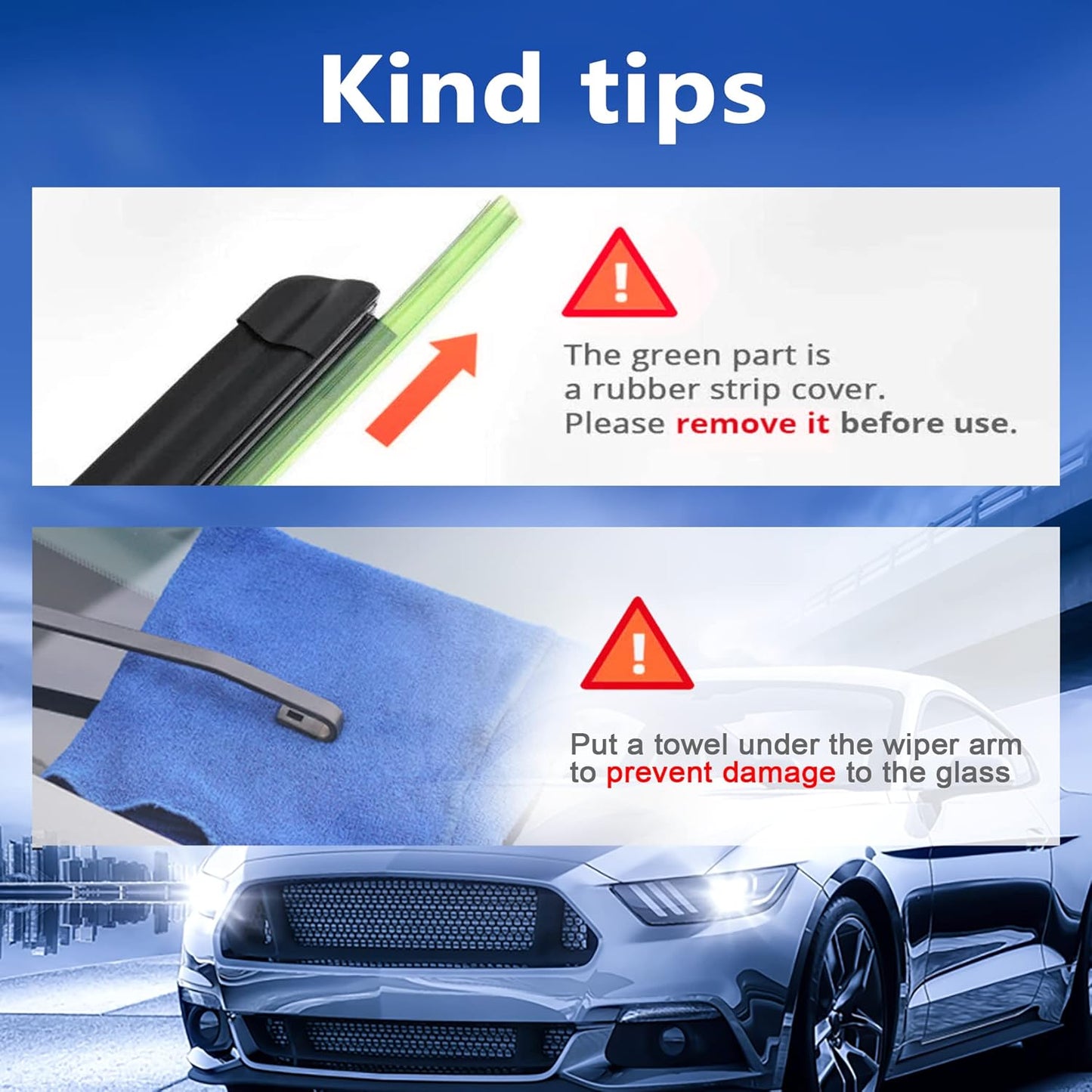 Windshield Wiper Blade Replacement for Toyota 4Runner 2010-2022 Original Equipment Replacement Front Rear Wiper Blades - 24" 20" 12" (Set of 3) U/J Hook