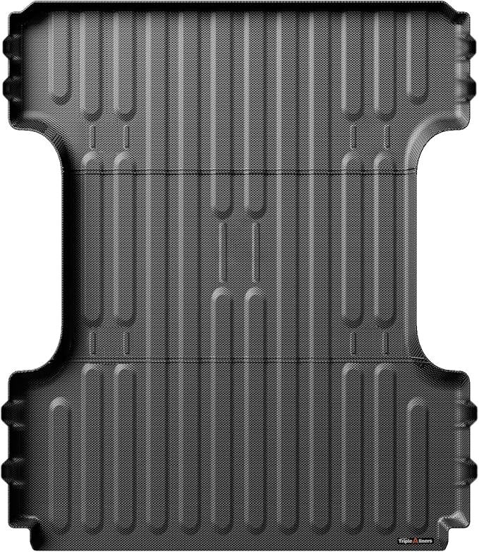 TripleAliners Truck Bed Mat Compatible with 2019-2024 2025 2026 Ram 1500 Accessories 6'4" Vehicle Perfectly Flush All Weather Protection TPE Heavy Duty Pickup Car Bed Cargo Mat