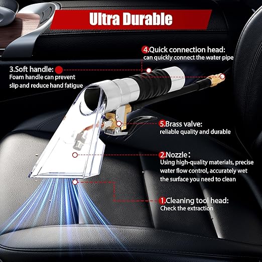 Upgrade Your Cleaning Toolkit with This Carpet Extractor Wand Featuring a 1/4" Quick Disconnect Coupler Valve—Compatible with Shop Vac, Mytee, and Most Upholstery Vacuum Extractors