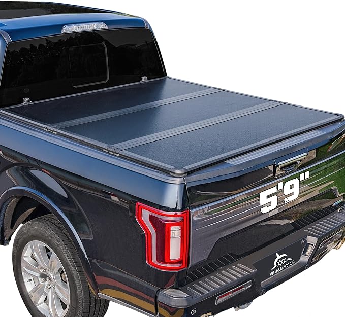 Hard Folding Truck Bed Tonneau Cover Compatiable with Chevy Silverado & GMC Sierra 1500(2007-2025) 5.8 FT Short Box(NO CarbonPro Bed), Tri Fold Style
