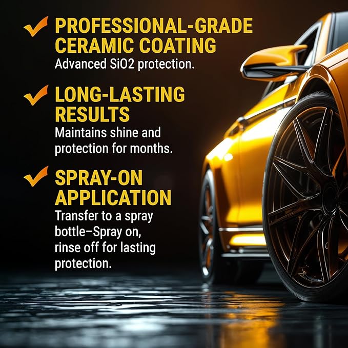 McKee's 37 - Hydro Blue PRO SiO2 Coating | Advanced Yet Easy Spray On Rinse Off Ceramic Coating for Enhanced Shine & Hydrophobic Protection (128 oz)