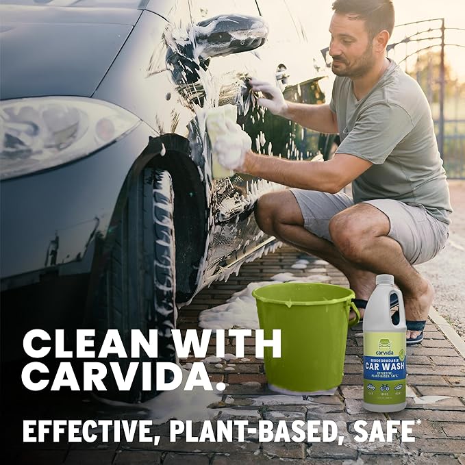Biodegradable Car Wash, Non-Toxic, Low-Foam, Environmentally-Friendly Plant-based Concentrate, 32oz