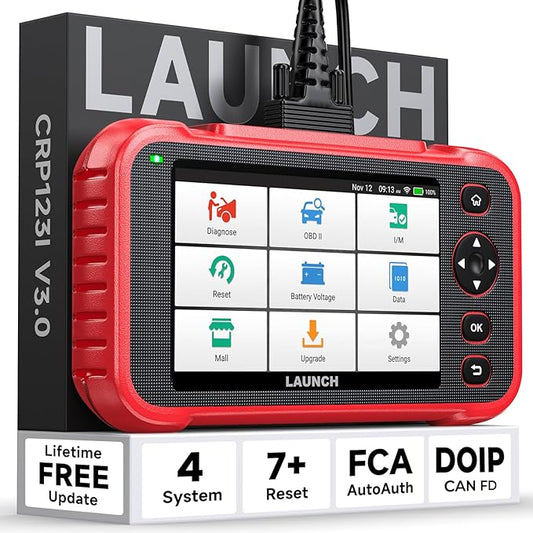 LAUNCH CRP123I V3.0 Elite OBD2 Scanner Diagnostic Tool with DOIP & CAN FD, 2025 New Code Reader for Cars and Trucks, Engine ABS SRS Transmission Car Scanner, Oil/EPB/DPF/SAS/Throttle Relearn
