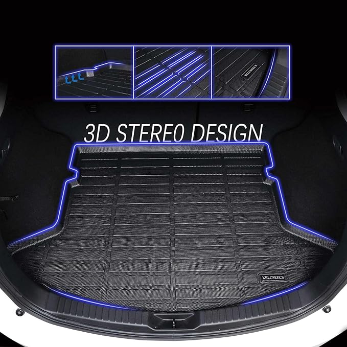 KELCSEECS Floor Mats & Cargo Liner Custom for 2021 2020 2019 2018 2017 2016 Hyundai Tucson Car Mats Automotive Cargo Mat Trunk Mat Hyundai Tucson All Weather Floor Mats Trunk Liner Black