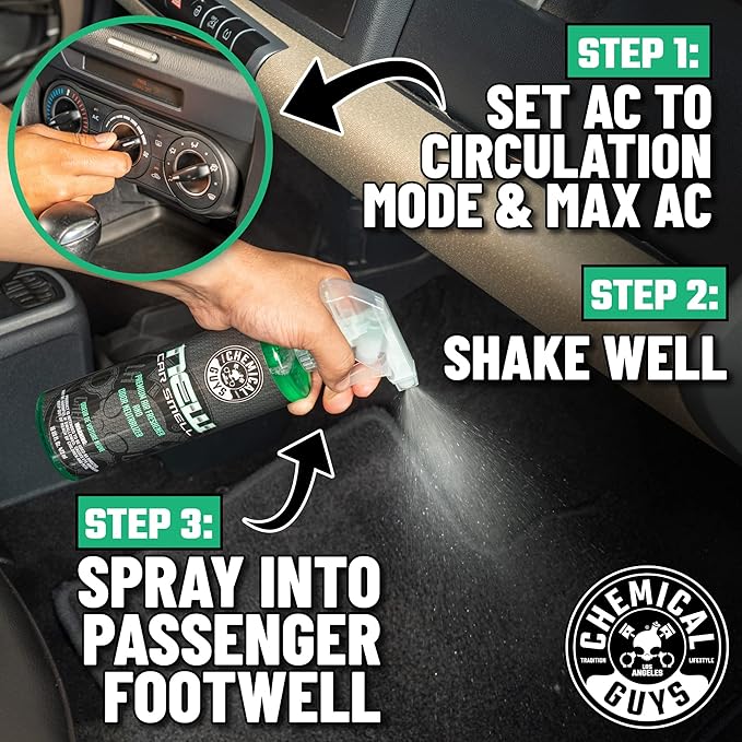 Chemical Guys Signature Scent Premium Air Freshener & Odor Eliminator - Long Lasting Fresh Smell for Cars, Trucks, SUVs, RVs, and More - Use in Home, Office, or Garage Spaces, 32 oz