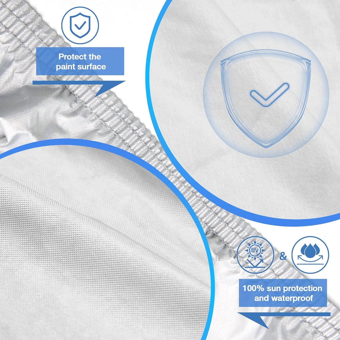 YOLENY Car Cover Waterproof All Weather Full Exterior Covers with Zipper,Universal Fit SedanToyota Corolla/Prius,Honda Civic,Subaru Impreza/WRX,Chevy Cruze,Nissan Sentra etc.(UP to 181 inch)