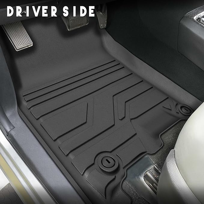 KARPAL Floor Mats for Ram 1500/2500/3500 Crew Cab 2013-2018, 1500 Classic Crew Cab 2019-2024(NOT New Body Style), TPE All-Weather Floor Liners 1st & 2nd Row Car Mats, Ram Accessories