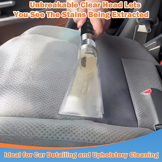 Happy Tree Universal Fit All Brands' Shop Vac Extractor Hose Kit Adapter Wet-dry Extraction Accessory for Upholstery & Carpet Cleaning Auto Detailing Wet Vaccum Accessories with 25 Feet Water Hose