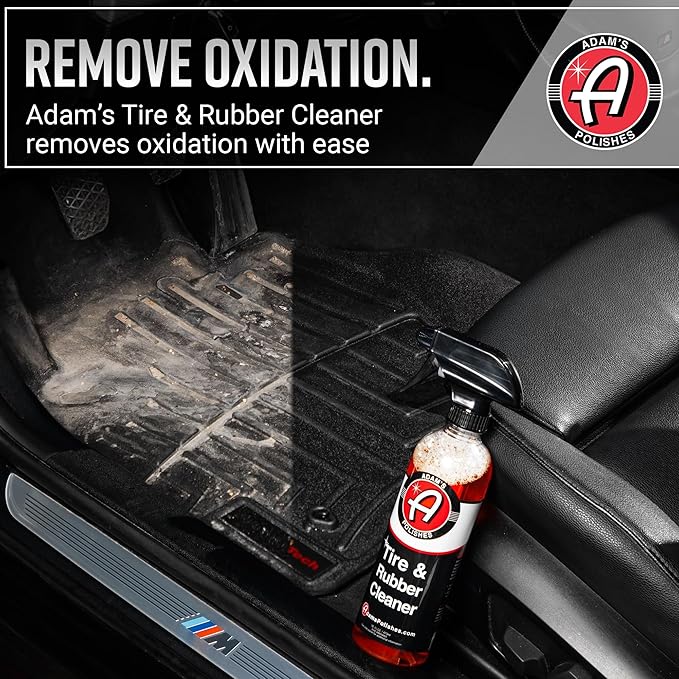 Adam's Polishes Tire & Rubber Cleaner (Gallon) - Removes Discoloration From Tires Quickly - Works Great on Tires, Plastic Trim, and Rubber Floor Mats