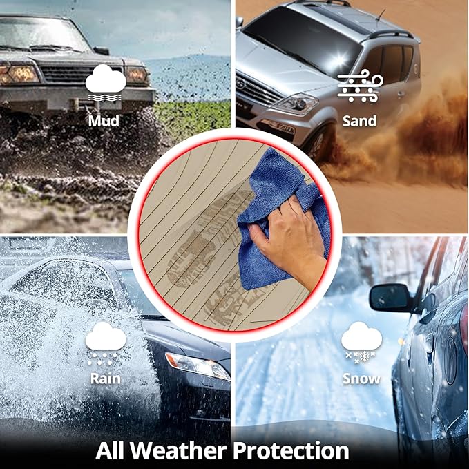 IKON MOTORSPORTS, Custom Fit Floor Mats Compatible with 2008-2015 Chevrolet Cruze, 16 Cruze Limited, Latex Rubber Heavy Duty All Weather Season Car Auto Front Rear Carpets Liner 5PCS Beige