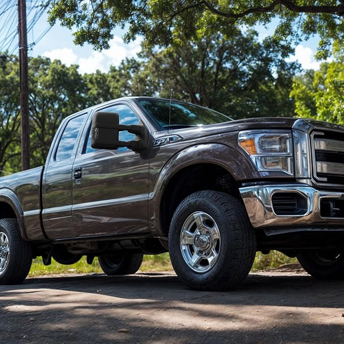 DWVO Towing Mirror fit 1999 2000 2001 2002 2003 2004 2005 2006 2007 F250/F350/F450/F550 Super Duty, 01-05 Excursion, Right Passenger Side Mirror with Power Adjusted Heated