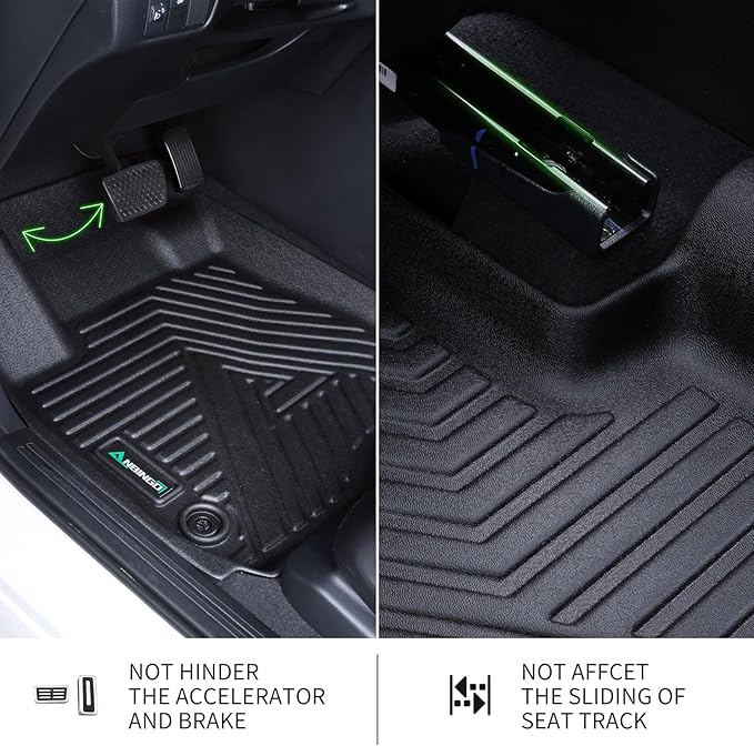 Floor Mats & Cargo Liner Custom for Toyota Prius & Prius Prime 2026 2025 2024 2023 All Weather Prius Car Mats 1st, 2nd Row Set & Cargo mat Prius Floor Mats 2026 Accessories-Black