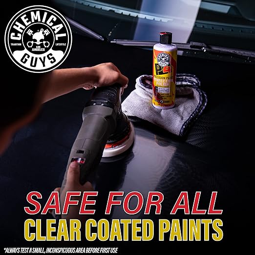 Chemical Guys P4 Precision Paint Perfection Polish - Scratch & Swirl Remover for Cars, Trucks, SUVs & Motorcycles, Fixes Paint Imperfections & Towel Marks, Restores Gloss & Clarity, 16 oz