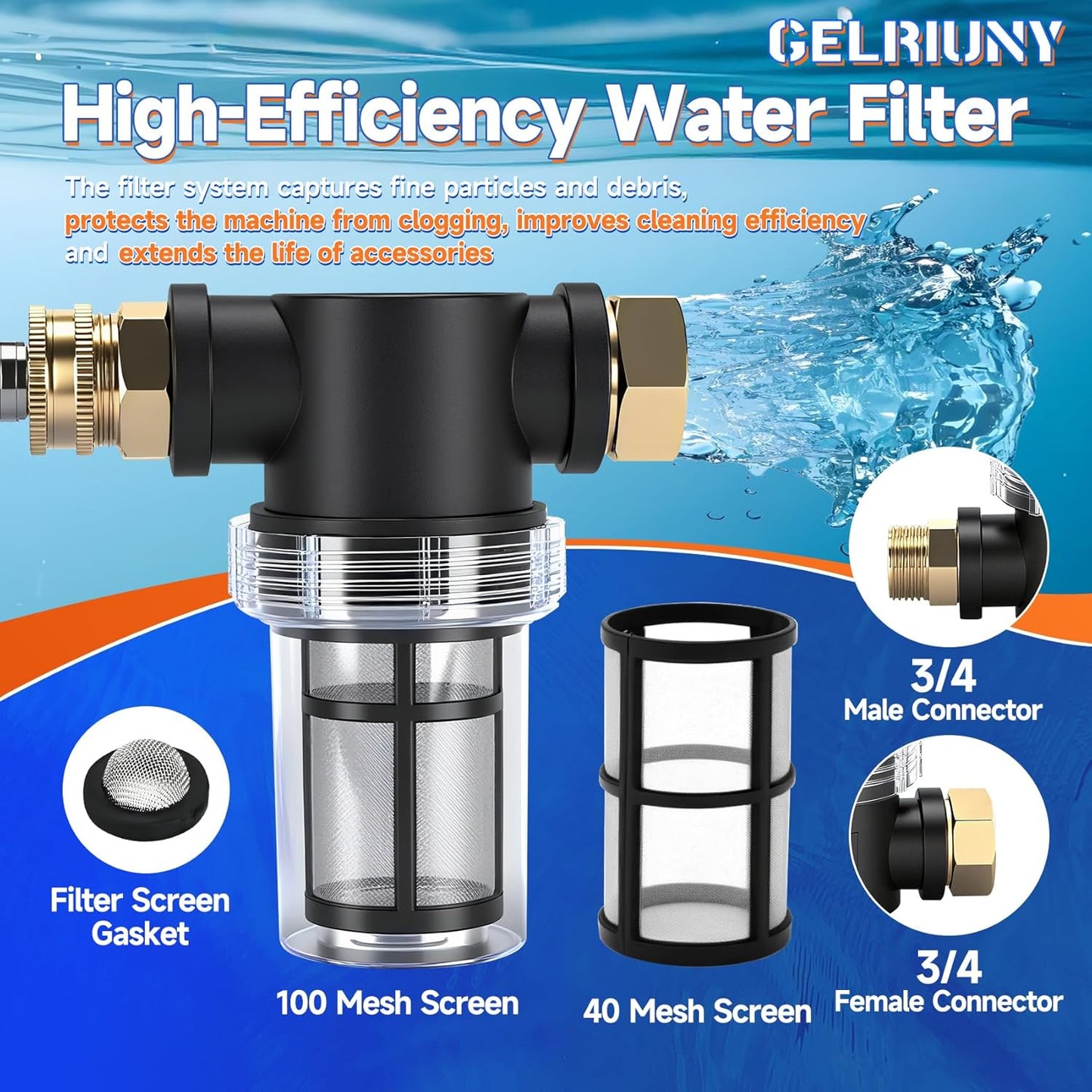 Upgraded Vacuum Cleaner Extractor Kit Compatible with Shop Vac, 50 FT Waterline, Carpet and Upholstery Cleaning Extractor Hose Kit with Hose and Adapter for Home and Car Cleaning, 10 FT Vacuum Hose