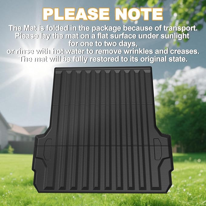 Bed Mat 5FT for Chevy Colorado/GMC Canyon 2026 2025 2024 2023, All Weather TPE Heavy Duty Truck Mat Rear Bed Liner Cargo Mat for 2026 2025 Chevrolet Colorado Accessories