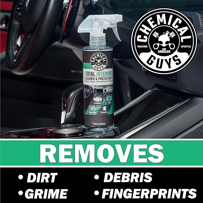 Chemical Guys Total Interior Cleaner and Protectant, New Car Smell (Safe for Cars, Trucks, SUVs, Jeeps, RVs & More) 128 fl oz - SPI234