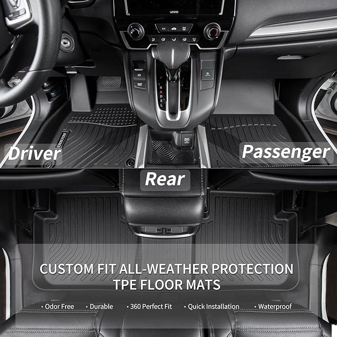KELCSEECS Floor Mats Custom for 2009 2010 2011 2012 2013 Corolla Sedan Waterproof Car Mats All-Weather Guard Floor Liners Automotive for Front and Rear Row Corolla Accessories Black