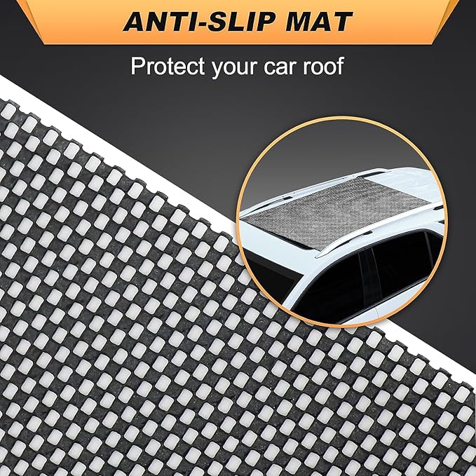 Sailnovo Rooftop Cargo Carrier 20 Cubic PVC Car Roof Cargo Carrier Waterproof Soft-Shell Includes Anti-Slip Mat, 6 Door Hooks, Car Top Carrier for Top of Vehicle with/Without Roof Rack Cross Bar