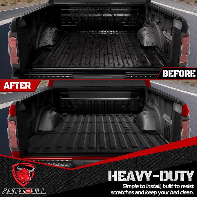 Truck Bed Mat Bed Liner (5.5ft,67.1in) Fit for Ford F-150 2015-2025| F150 Lightning 2022-2025(Not for Pro Access Tailgate or Bed w/Side Storage), All Weather Protection TPE Pickup Car Bed Mat