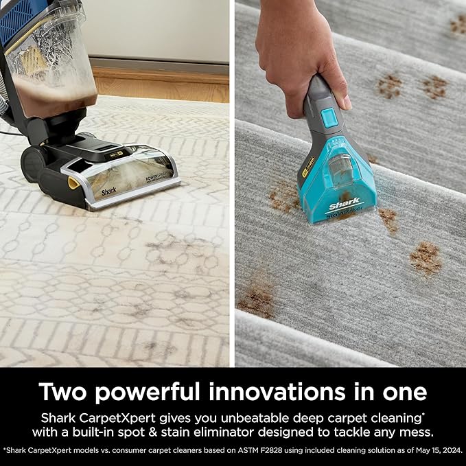 Shark CarpetXpert HairPro with StainStriker Upright Carpet, Area Rug & Upholstery Cleaner, Perfect for Pets & Hair Removal, Carpet Shampooer, 5 Cleaning Tools, Pet Cleaning Solution, Navy, EX304