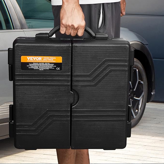 VEVOR Mechanics Tool Set 207 Pieces 1/4" 3/8" 1/2" Drive Sockets -SAE and Metric Mechanic Tool Kit with Bits - Wrenches, Ratchet Handle, Accessories, and Plastic Storage Case - for Automotive Repair