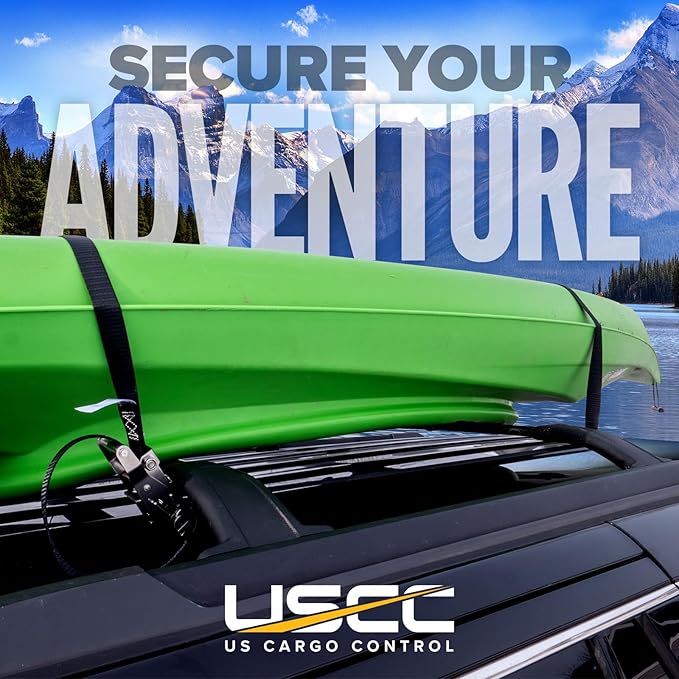 US Cargo Control Endless Ratchet Straps 1" X 15' (2-Pack), 3,300 LBS Break Strength, Stainless Steel Tie Downs, Marine Tie Down Straps for Boats, ATVs, Trees, Camping, Snow, Saltwater Applications